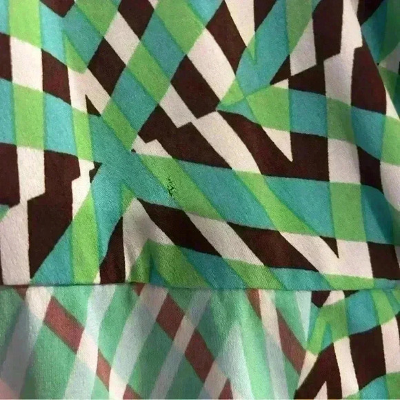 Donna Morgan Women's Knee Length Dress Size 6 Multicolor Chevron Geometric - Picture 10 of 13
